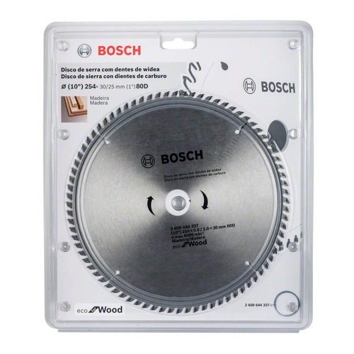 Disco de Serra Circular ECO 10" x 80D - Bosch