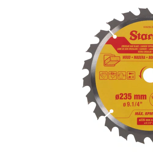 Disco de Serra Circular Metal Duro para Madeira 235 X 25MM 24D - Starrett