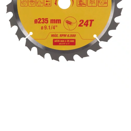 Disco de Serra Circular Metal Duro para Madeira 235 X 25MM 24D - Starrett