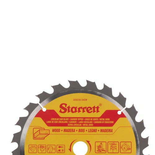 Disco de Serra Circular Metal Duro para Madeira 235 X 25MM 24D - Starrett