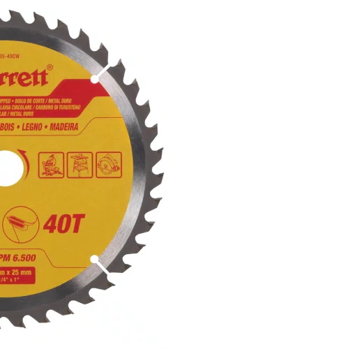 Disco de Serra Circular Metal Duro para Madeira 235 X 25MM 40D - Starrett