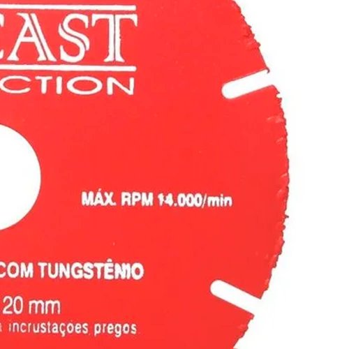 Disco de Serra com Tungstênio para Madeira 110 x 20 mm - Rocast