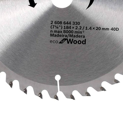 Disco de Serra Eco Wood 7.1/4" 40D - Bosch