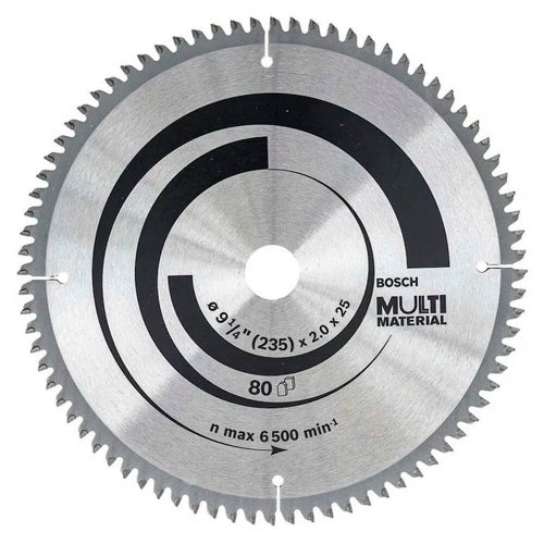 Disco de Serra Multimaterial 9.1/4" 235x 2 x 25 T80 - Bosch
