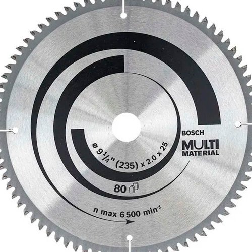 Disco de Serra Multimaterial 9.1/4" 235x 2 x 25 T80 - Bosch
