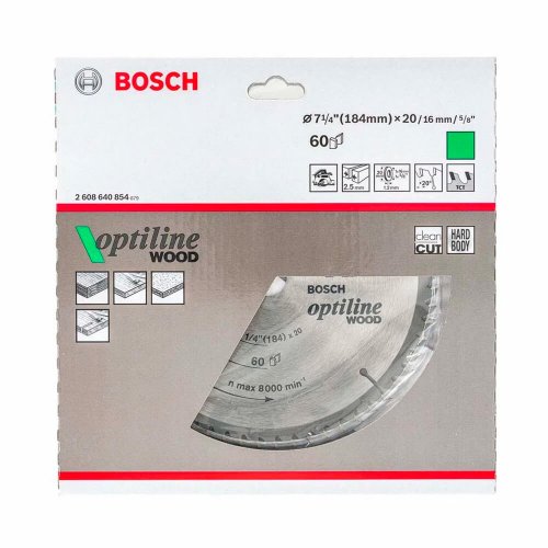 Disco de Serra Optiline Wood 9.1/4" 40D - Bosch