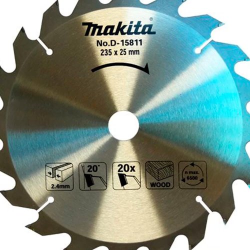 Disco de Serra para Madeira TCT 235 x 25mm - 20 Dentes - Makita