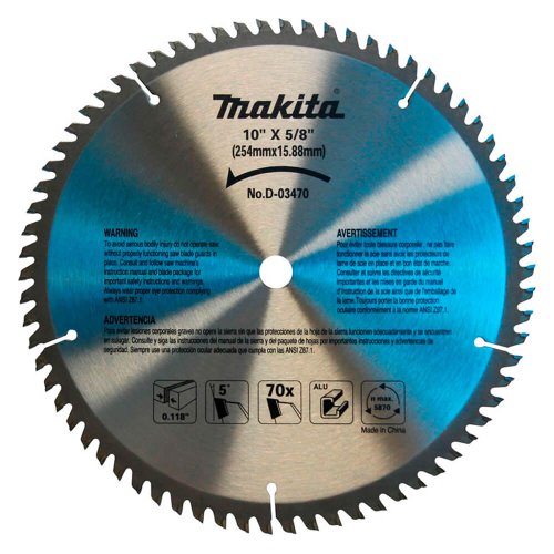 Disco de Serra TCT 10' x 5/8 70T - D-03470 - Makita