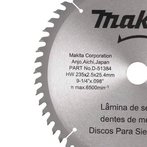 Disco de Serra TCT 235mm x 25.4mm x 60 - Makita