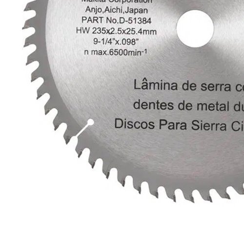 Disco de Serra TCT 235mm x 25.4mm x 60 - Makita