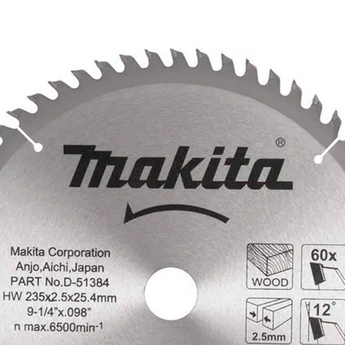 Disco de Serra TCT 235mm x 25.4mm x 60 - Makita