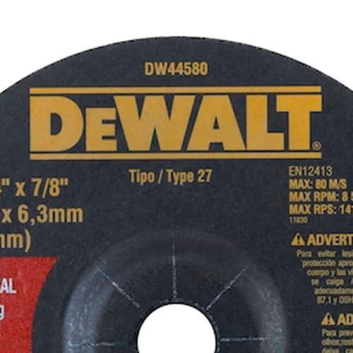 Disco Desbaste 7" x 1/4" x 7/8" - Dewalt