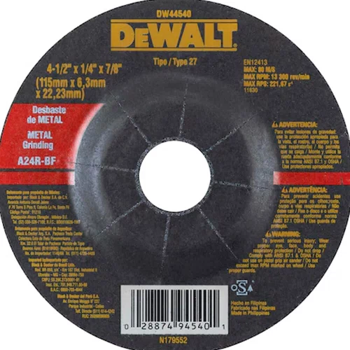 Disco Desbaste Metal 1.1/2" x 1/4" x 7/8" - Dewalt