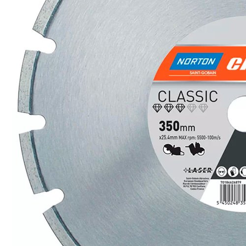 Disco Diamantado Clipper para Asfalto 350mm x 8 x 25,4 - Norton