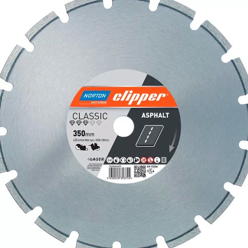 Disco Diamantado Clipper para Asfalto 350mm x 8 x 25,4 - Norton
