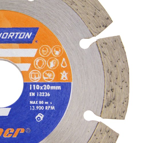 Disco Diamantado Clipper Segmentado 110 x 10 x 20mm - Norton