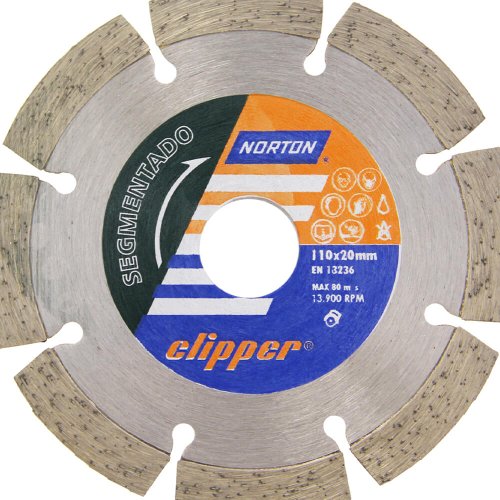 Disco Diamantado Clipper Segmentado 110 x 10 x 20mm - Norton