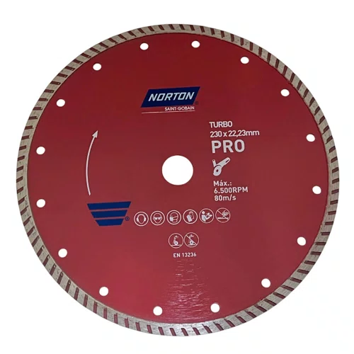 Disco Diamantado Clipper Turbo 230 x 8 x 22,23 - Norton