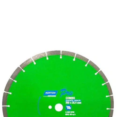 Disco Diamantado Combo Pro para Asfalto e Concreto 350x25.4mm - Norton