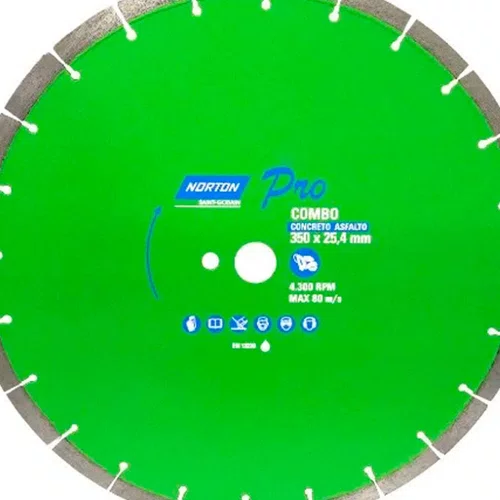 Disco Diamantado Combo Pro para Asfalto e Concreto 350x25.4mm - Norton