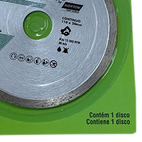 Disco Diamantado Contínuo Classic 110 x 20 - Norton