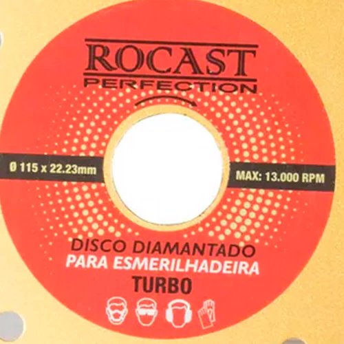 Disco Diamantado para Esmerilhadeira 115x22 - Rocast