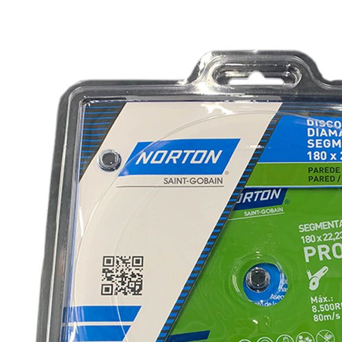 Disco Diamantado Pro Segmentado 180 x 8 x 22,23 - Norton
