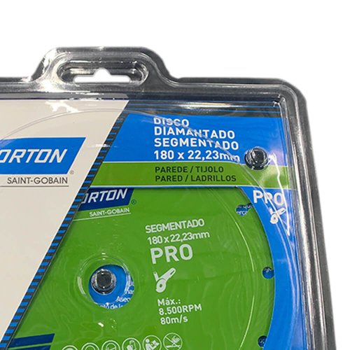 Disco Diamantado Pro Segmentado 180 x 8 x 22,23 - Norton