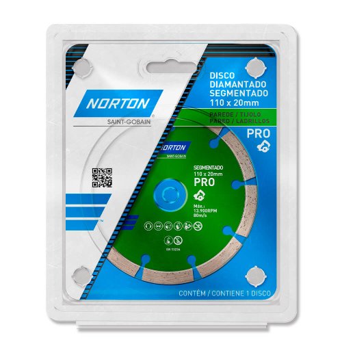 Disco Diamantado Pro Segmentado 110 x 20 - Norton