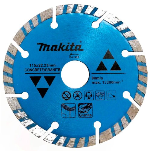 Disco Diamantado Segmentado 115mm Para Concreto e Granito-Makita D-41420