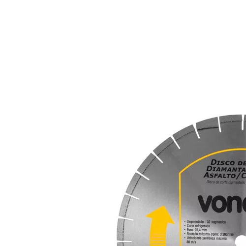 Disco Diamantado Segmentado 450mm DCV 4500 - Vonder
