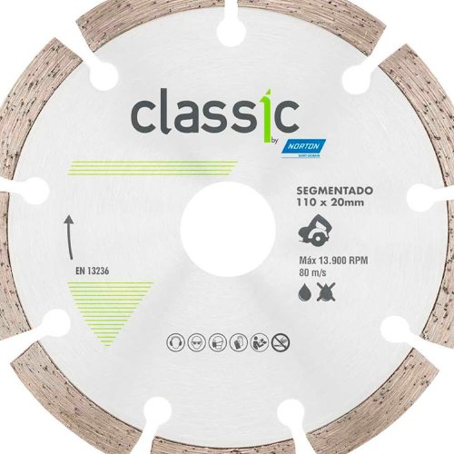 Disco Diamantado Segmentado Classic 110 x 20 - Norton