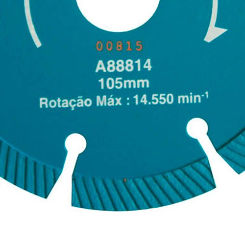 Disco Diamantado Segmentado Ondulado 105mm Concreto a Seco Úmido - Makita