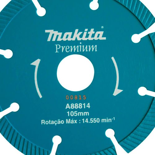 Disco Diamantado Segmentado Ondulado 105mm Concreto a Seco Úmido - Makita