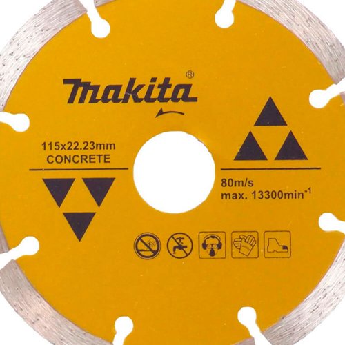 Disco Diamantado Segmentado para Concreto 115x22.23mm Com 10 - Makita