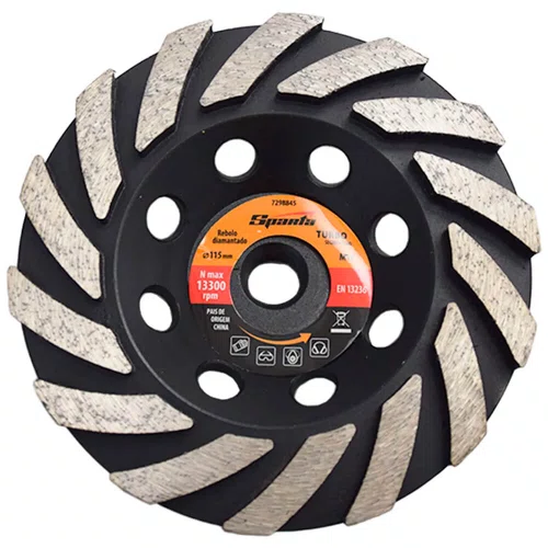 Disco Diamantado Segmentado Turbo D 115MM para Corte - Sparta