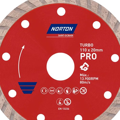 Disco Diamantado Pro Turbo 110 x 8 x 20 - Norton