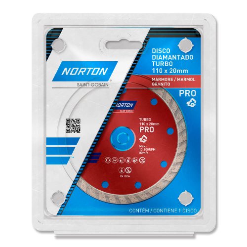 Disco Diamantado Pro Turbo 110 x 8 x 20 - Norton