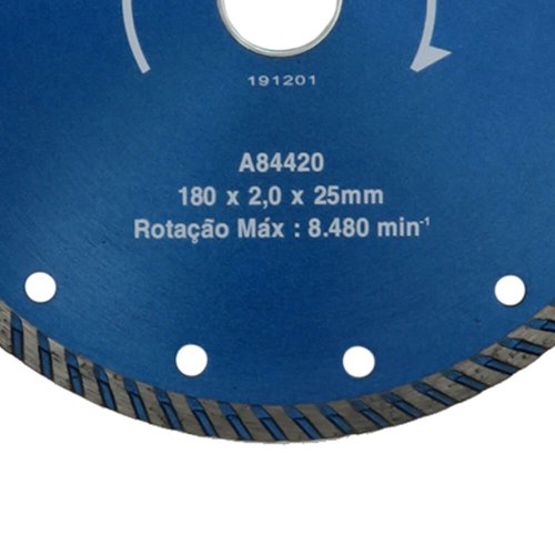 Disco Diamantado Turbo 180mm p Mármore-Granito - A-84420 - Makita