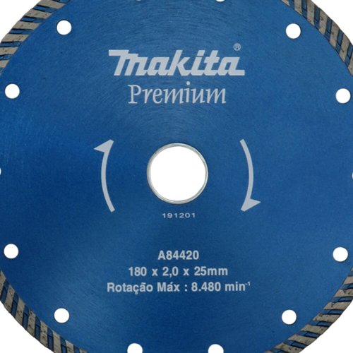 Disco Diamantado Turbo 180mm p Mármore-Granito - A-84420 - Makita