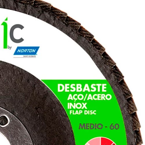 Disco Flap 115X22#40 R801 FIBRA - Norton
