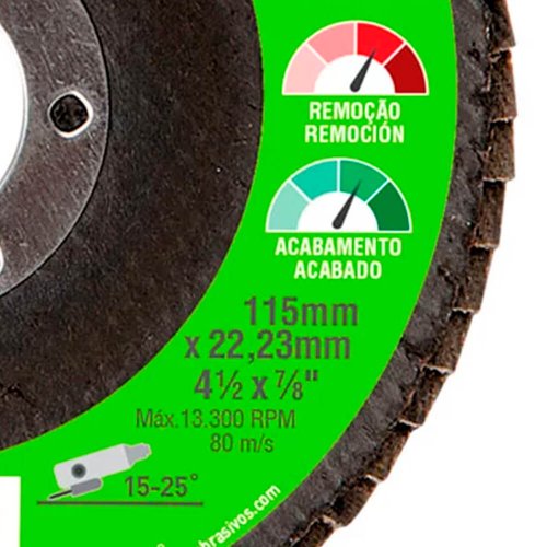 Disco Flap 115X22#40 R801 FIBRA - Norton