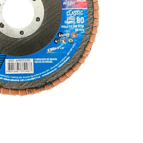 Disco Flap 115X22#80 R801 FIBRA - Norton