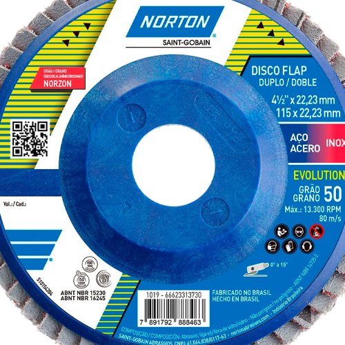 Disco Flap Evolution R822 115 x 22 #50 - Norton