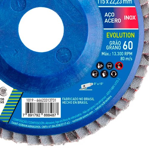 Disco Flap Evolution R822 115 x 22 #60 - Norton