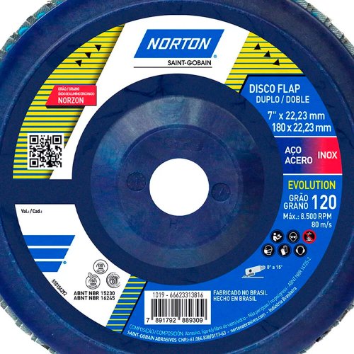 Disco Flap Evolution R822 180 x 22 #120 - Norton