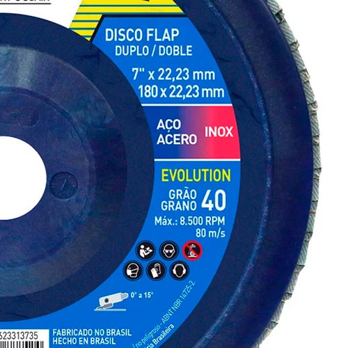 Disco Flap Evolution R822 180 x 22 #40 - Norton