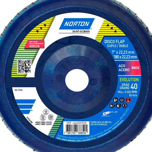 Disco Flap Evolution R822 180 x 22 #40 - Norton