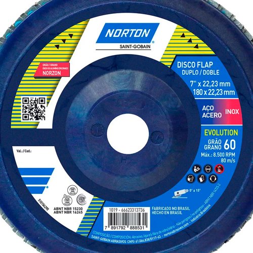 Disco Flap Evolution R822 180 x 22 #60 - Norton