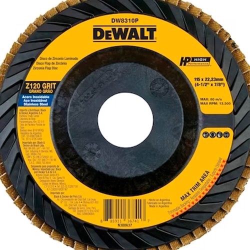 Disco Flap Nylon Z120 4.1/2" x 7/8" - Dewalt